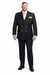 Double Breasted Slim Fit Formal Suit Modern Black Design ROSSI MAN Milano RM1101