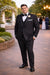 Mens Tiglio Black Tuxedo – Classic Formal Dinner Suit for Wedding, Prom and Black Tie Events
