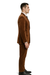 Mens Brown Velvet 2-Piece Suit – Luxury Slim Fit Formal Blazer and Pants Set in Rust Copper Color