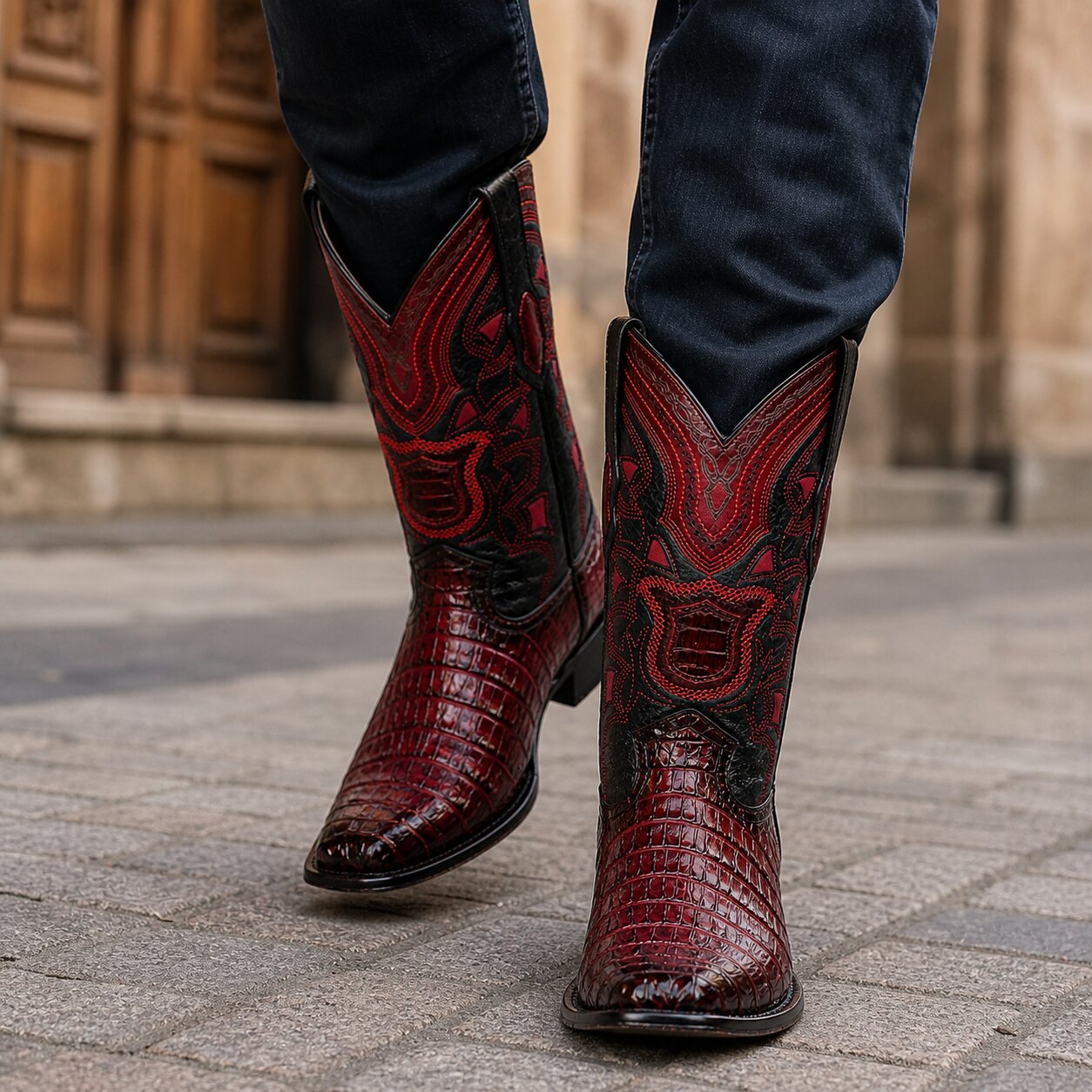 Botas de Cocodrilo Caiman Cola Horma Europea LAB