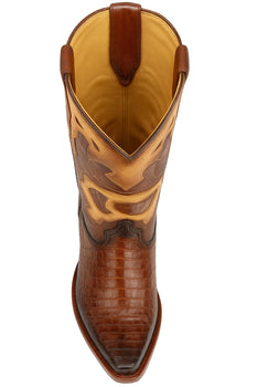 King Exotic Men's Caiman Belly Snip Toe Boots - Image 5