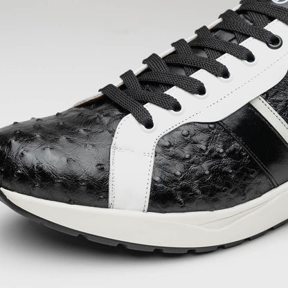 Marco_Di_Milano Lyon II: Black & White Leather Luxury Shoe