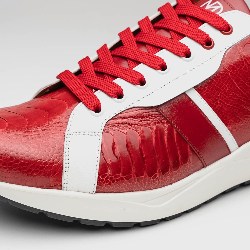 Marco Di Milano Lyon: Red & White Leather Dress Shoe