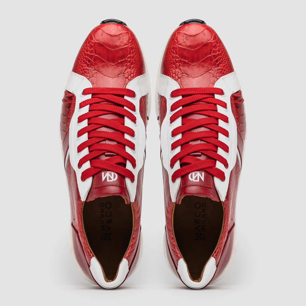 Marco Di Milano Lyon: Red & White Leather Dress Shoe