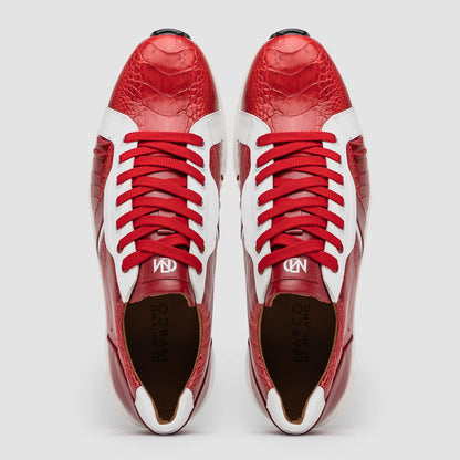 Marco Di Milano Lyon: Red & White Leather Dress Shoe