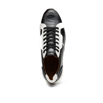 Marco_Di_Milano Lyon Black/White Leather Luxury Shoe