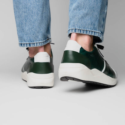 Marco Di Milano Lyon - Green & White Leather Loafers