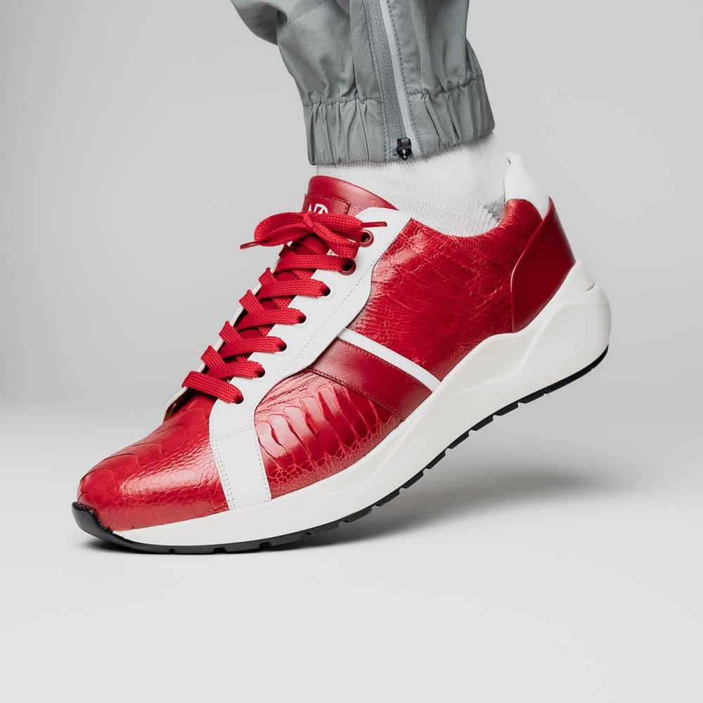 Marco Di Milano Lyon: Red & White Leather Dress Shoe