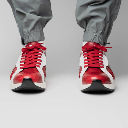 Marco Di Milano Lyon: Red & White Leather Dress Shoe