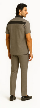 M Men’s Houndstooth Walking Suit by Dreams by Zacchi – 2 Piece Lei sure Set in black/white- $99 - Image 4