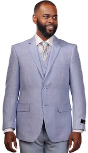 Vitali Sky Scoop Vested Modern Fit Suit M1937