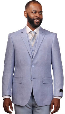 Vitali Sky Scoop Vested Modern Fit Suit M1937