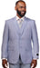 Vitali Sky Scoop Vested Modern Fit Suit M1937