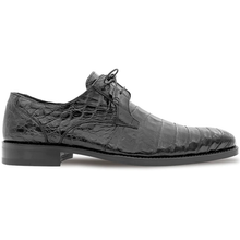 Mezlan Anderson Crocodile Derby Shoes Black (13584-F)