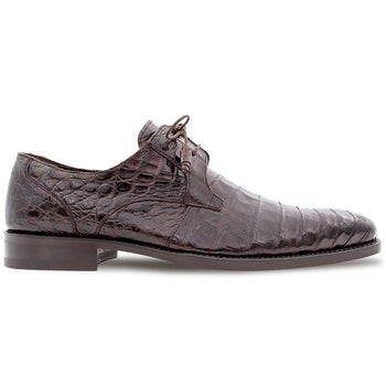 Mezlan Anderson Crocodile Derby Shoes Dark Brown (13584-F)