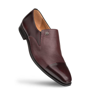 Mens Mezlan Modern Cap-Toe Slip-On Loafer Premium Calfskin That Bridges The Gap Between Formal Oxfords & Everyday Loafers In Color Burgundy