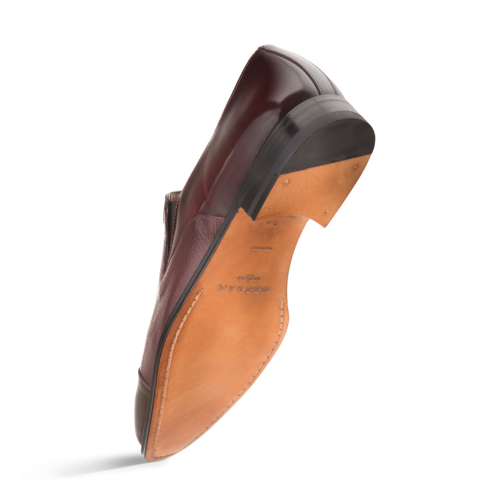 Mens Mezlan Modern Cap-Toe Slip-On Loafer Premium Calfskin That Bridges The Gap Between Formal Oxfords & Everyday Loafers In Color Burgundy
