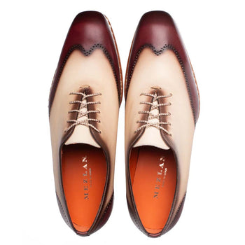 Mezlan Almagro Two-Tone Oxford Red / Bone (21592)