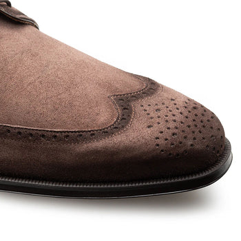Mezlan Benante Suede Wing Tip Derby