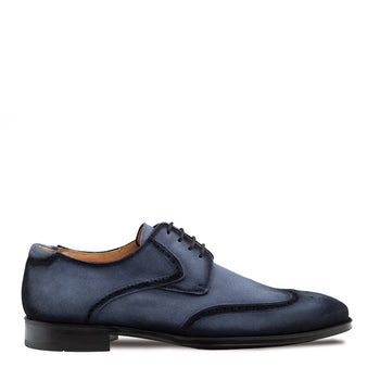 Mezlan Benante Suede Wingtip Derby - Luxury Men's Shoes