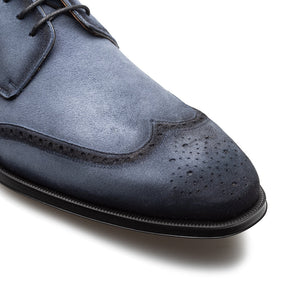 Mezlan Benante Suede Wingtip Derby - Luxury Men's Shoes