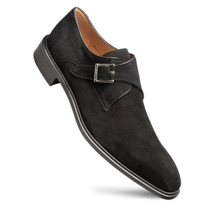 Mezlan Albini Suede Monk strap - Black