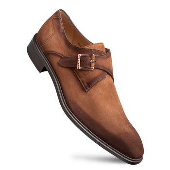Mezlan Albini Suede Monk Strap - Luxury Italian Loafer