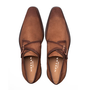 Mezlan Albini Suede Monk Strap - Luxury Italian Loafer
