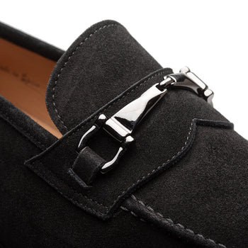 Mezlan Bracco Suede Loafer - Ornament Detail