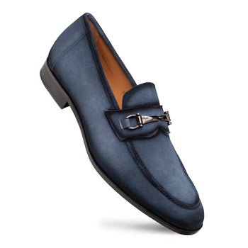 Mezlan Bracco Suede Loafer - Ornament Detail