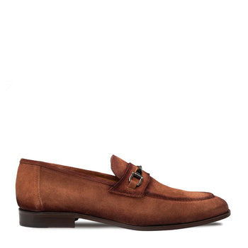 Mezlan Bracco Suede Loafer - Ornament Detail