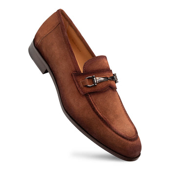 Mezlan Bracco Suede Loafer - Ornament Detail