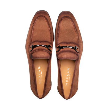 Mezlan Bracco Suede Loafer - Ornament Detail