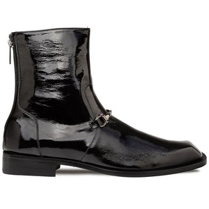Mezlan Buscemi Hi-Shine Ornament Boot - Black