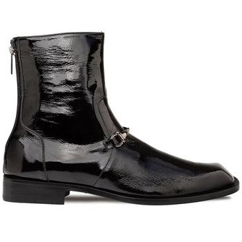 Mezlan Buscemi Hi-Shine Ornament Boot - Black