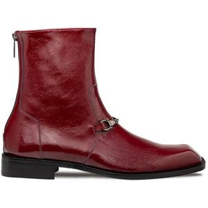 Mezlan Buscemi Hi-Shine Ornament Boot - Burgundy