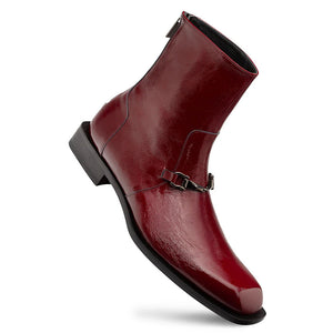 Mezlan Buscemi Hi-Shine Ornament Boot - Burgundy