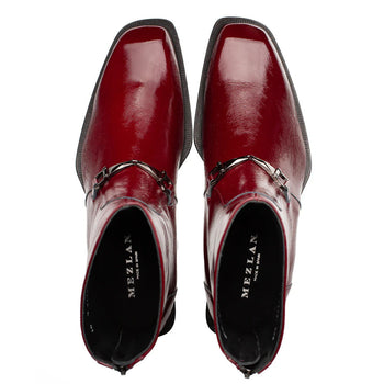 Mezlan Buscemi Hi-Shine Ornament Boot - Burgundy