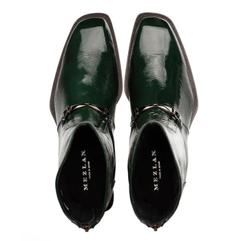 Mezlan Buscemi Hi-Shine Ornament Boot - Green