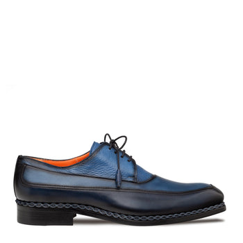 Mezlan Bowery Derby: Calf & Deer Leather Luxury Shoes