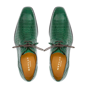 Mezlan Dandy Alligator Lace-Up Forest Green (EX4967-J)