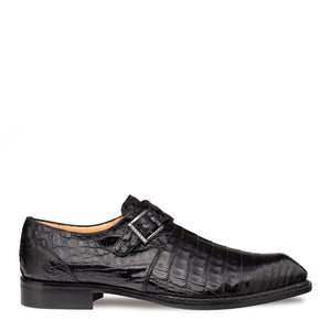 Mezlan Gigolo Crocodile Monk Strap - Luxury Italian Leather Shoe