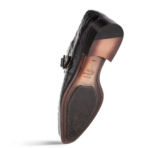 Mezlan Gigolo Crocodile Monk Strap - Luxury Italian Leather Shoe