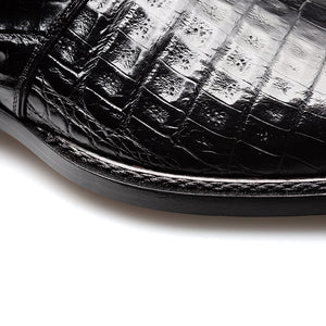 Mezlan Gigolo Crocodile Monk Strap - Luxury Italian Leather Shoe