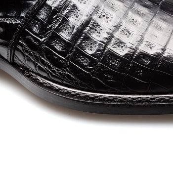 Mezlan Gigolo Crocodile Monk Strap - Luxury Italian Leather Shoe