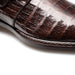 Mens Mezlan Prague Double Monk Strap Caiman Crocodile Dress Shoe in Cognac