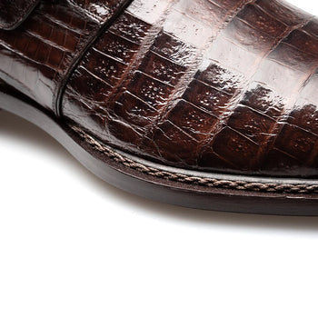 Mezlan Gigolo Crocodile Monk Strap