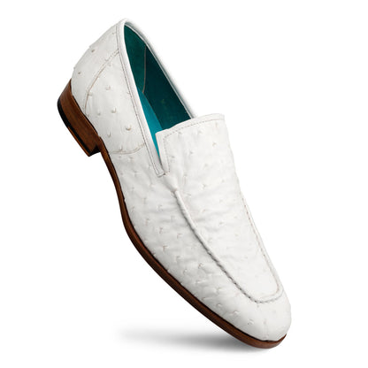 Mezlan Menor Ostrich Slip-On: Luxury Cognac Loafers