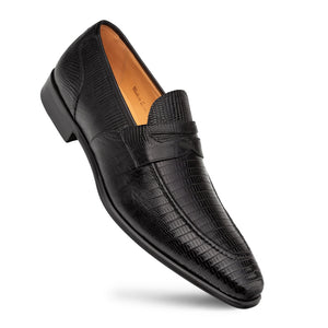 Mezlan Mayor Lizard Penny Loafer - Luxury Men's Dress Shoe