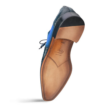 Mezlan Alligator Suede Oxford - Luxury Men's Dress Shoe